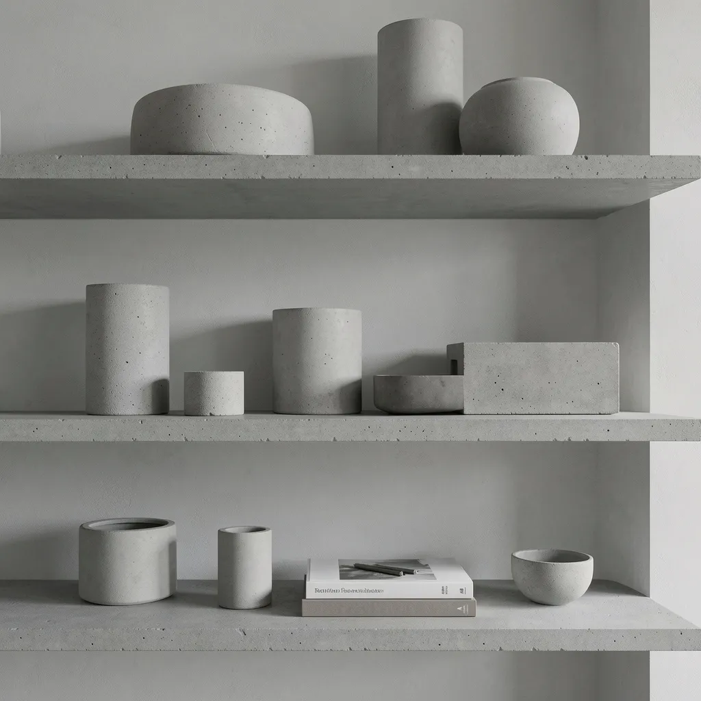 Concrete vase with matte finish