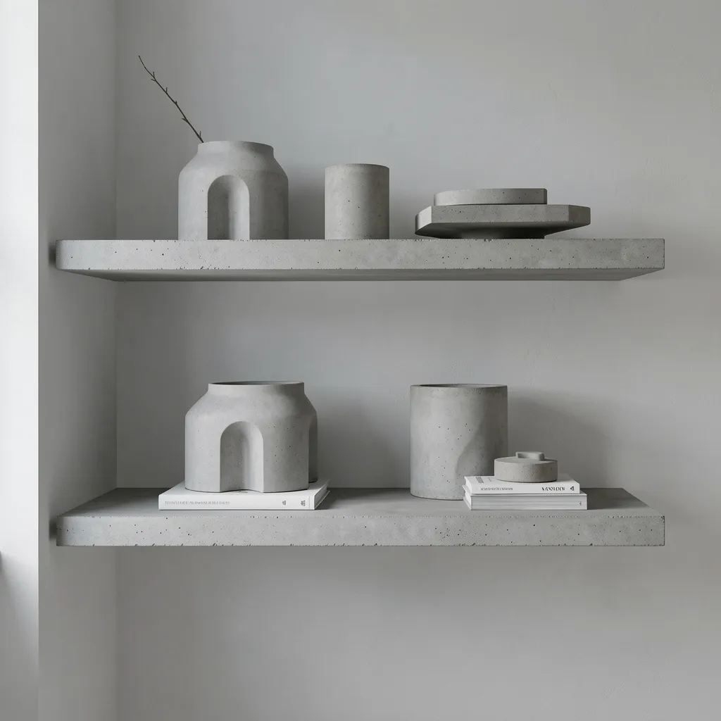 Concrete vase with matte finish